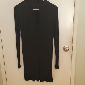 Elegant Black Long Sleeve Dress